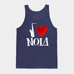 I Heart New Orleans (remix, white) by Tai's Tees Tank Top